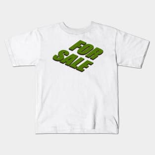 3d map in the shape of the words "For Sale" Kids T-Shirt